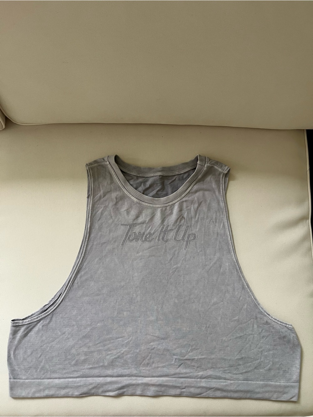 avocado x TIU gray crop muscle tank